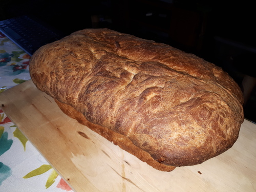Big bread with flash