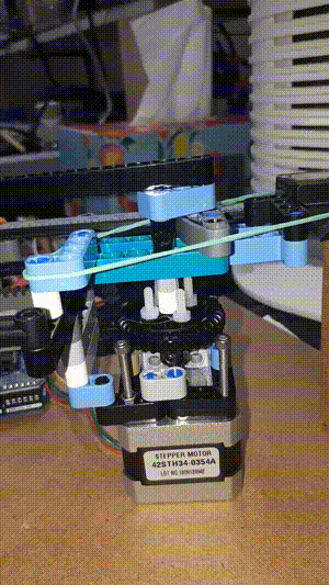 Stepper motor snugly joined to lego